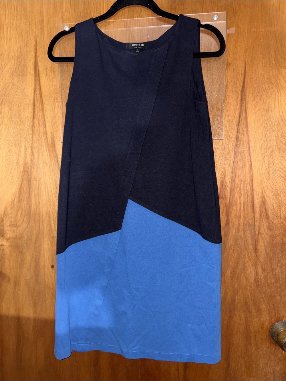 Lafayette 148 New York Sleeveless Colorblock Midi Shift Dress